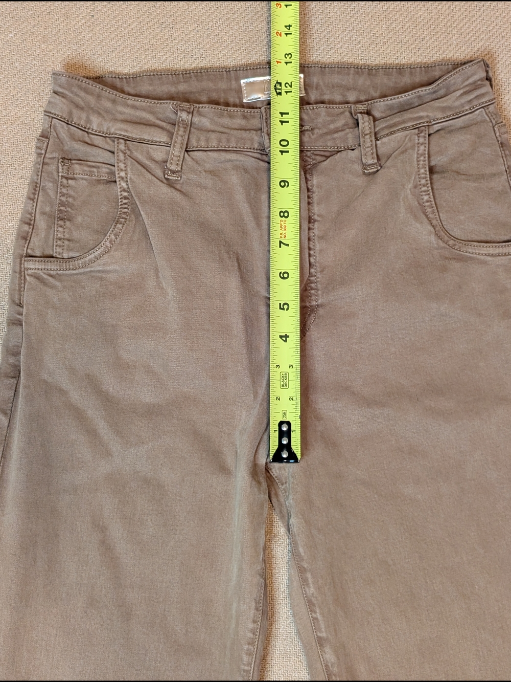 Kut From the Kloth Campbell High Rise Straight Leg Jeans Pants Taupe Camel Brown - Picture 5 of 13